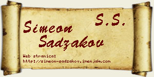 Simeon Sadžakov vizit kartica